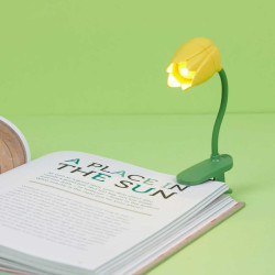 Balvi Lampe de Lecture Tulip Couleur Jaune Lampe Flexible en Forme de Tulipe avec Clip pour Lire la n