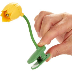Balvi Lampe de Lecture Tulip Couleur Jaune Lampe Flexible en Forme de Tulipe avec Clip pour Lire la n