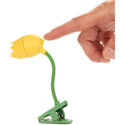 Balvi Lampe de Lecture Tulip Couleur Jaune Lampe Flexible en Forme de Tulipe avec Clip pour Lire la n