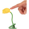 Balvi Lampe de Lecture Tulip Couleur Jaune Lampe Flexible en Forme de Tulipe avec Clip pour Lire la n