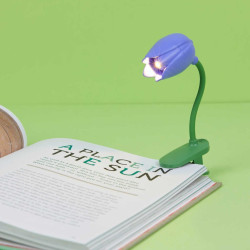 Balvi Lampe de Lecture Tulip Couleur Lilas Lampe Flexible en Forme de Tulipe avec Clip pour Lire la n