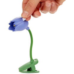 Balvi Lampe de Lecture Tulip Couleur Lilas Lampe Flexible en Forme de Tulipe avec Clip pour Lire la n