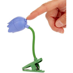 Balvi Lampe de Lecture Tulip Couleur Lilas Lampe Flexible en Forme de Tulipe avec Clip pour Lire la n