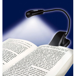 Wedo 2541001 Lampe de lecture mobile LED avec piles Noir