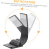 Lampe De Lecture Led à Clip Rechargeable Par Usb Flexible Pour Liseuse Base Aimantée Bras