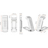 BookBright Lampe LED Bookbright Trois températures de couleur avec cinq niveaux de luminosité, filtre de lumière bleue et concep