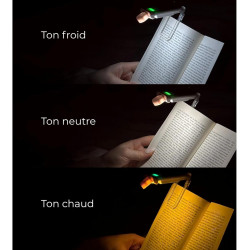 BookBright Lampe LED Bookbright Trois températures de couleur avec cinq niveaux de luminosité, filtre de lumière bleue et concep