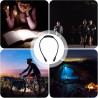 Generico Lampe de lecture de cou - Lampe de livre rechargeable par USB, luminosité réglable avec bras flexibles et pliables, des