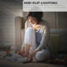 Artibetter Lampe de Lecture à Pince LED Rechargeable Noire, Petite Lampe de Lecture Portable Luminosité Réglable, Veilleuse pour