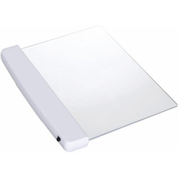 Lampe de lecture LED intelligente rechargeable – Panneau plat de 17 x 14,5 cm, veilleuse de protection des yeux, design portable