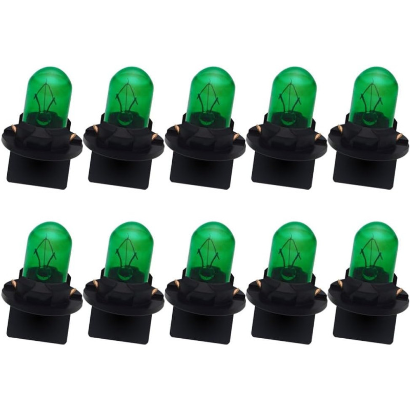 Ruiandsion T10 194 168 Lot de 10 lampes de lecture de cartes 12 V non polarisées Éclairage à 360° 200 lm Vert Pour liseuses et é