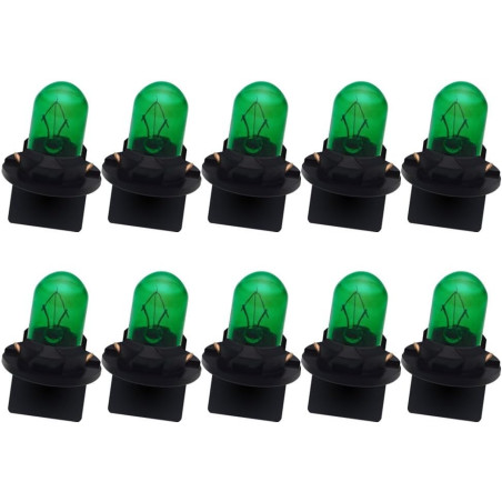 Ruiandsion T10 194 168 Lot de 10 lampes de lecture de cartes 12 V non polarisées Éclairage à 360° 200 lm Vert Pour liseuses et é