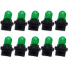 Ruiandsion T10 194 168 Lot de 10 lampes de lecture de cartes 12 V non polarisées Éclairage à 360° 200 lm Vert Pour liseuses et é