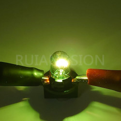 Ruiandsion T10 194 168 Lot de 10 lampes de lecture de cartes 12 V non polarisées Éclairage à 360° 200 lm Vert Pour liseuses et é
