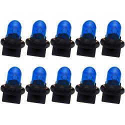 Ruiandsion Lot de 10 ampoules halogènes T10 194 168 bleues 12 V non polarisées 200 lm pour éclairage intérieur de voiture, lampe