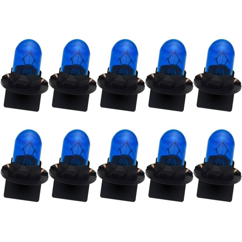 Ruiandsion Lot de 10 ampoules halogènes T10 194 168 bleues 12 V non polarisées 200 lm pour éclairage intérieur de voiture, lampe