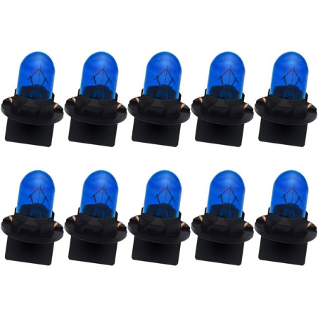 Ruiandsion Lot de 10 ampoules halogènes T10 194 168 bleues 12 V non polarisées 200 lm pour éclairage intérieur de voiture, lampe