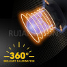 Ruiandsion Ampoule halogène T10 avec verrouillage rotatif 12 V, bleu, 200 lm, éclairage à 360 degrés, pour éclairage intérieur, 