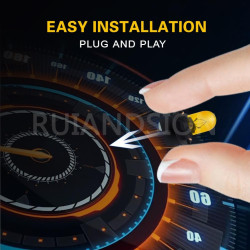 Ruiandsion T10 168 2825 Lot de 10 lampes halogènes de rechange pour lecteur de carte Jaune 12 V non polarisé Éclairage à 360° Po