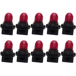 Ruiandsion T10 194 Lot de 10 lampes de lecture 12 V non polarisées rose/violet 200 lm pour éclairage intérieur, éclairage de por