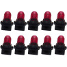 Ruiandsion T10 194 Lot de 10 lampes de lecture 12 V non polarisées rose/violet 200 lm pour éclairage intérieur, éclairage de por