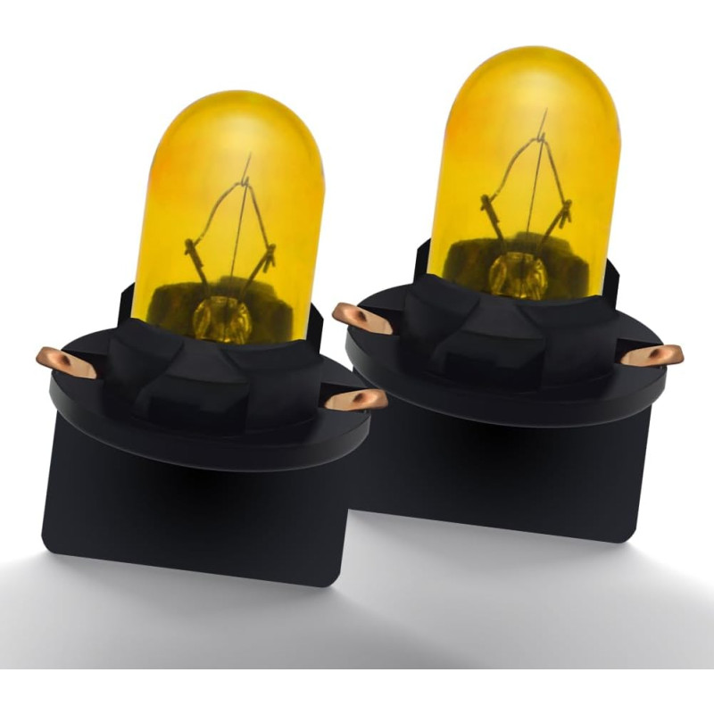 Ruiandsion Lot de 2 ampoules T10 pour éclairage intérieur, cartographie, plafonnier, 12 V, non polarité, 200 lm, jaune