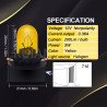 Ruiandsion Lot de 2 ampoules T10 pour éclairage intérieur, cartographie, plafonnier, 12 V, non polarité, 200 lm, jaune