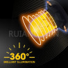 Ruiandsion Lot de 2 ampoules T10 pour éclairage intérieur, cartographie, plafonnier, 12 V, non polarité, 200 lm, jaune