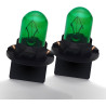 Ruiandsion T10 194 168 Lot de 2 lampes de lecture de cartes 12 V non polarisées Éclairage à 360° 200 lm Vert Pour lampes de lect