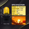 Ruiandsion T10 168 2825 Lot de 2 lampes halogènes de rechange pour lecteur de carte Jaune 12 V non polarisé Éclairage à 360° Pou