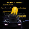 Ruiandsion T10 168 2825 Lot de 2 lampes halogènes de rechange pour lecteur de carte Jaune 12 V non polarisé Éclairage à 360° Pou