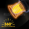 Ruiandsion T10 168 2825 Lot de 2 lampes halogènes de rechange pour lecteur de carte Jaune 12 V non polarisé Éclairage à 360° Pou