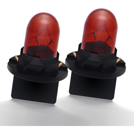 Ruiandsion T10 194 Lot de 2 lampes de tableau de bord 12 V non polarisées rouges 200 lm pour liseuses de cartes et éclairage de 