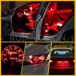 Ruiandsion T10 194 Lot de 2 lampes de tableau de bord 12 V non polarisées rouges 200 lm pour liseuses de cartes et éclairage de 