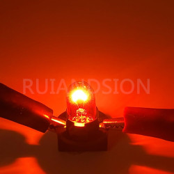 Ruiandsion T10 194 Lot de 2 lampes de tableau de bord 12 V non polarisées rouges 200 lm pour liseuses de cartes et éclairage de 