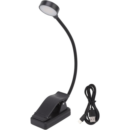Hyuduo Lampe de Lecture Rechargeable par USB, Lampe de Bureau LED avec 4 Températures de Couleur, 3 Niveaux de luminosité, Col d