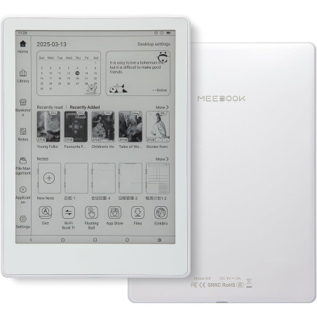 Meebook e-reader m8 | 7.8' eink carta screen | 300ppi smart light | android 14 | octa core processor | dual mics&speakers | supp