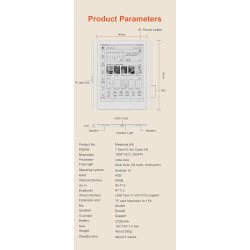 Meebook e-reader m8 | 7.8' eink carta screen | 300ppi smart light | android 14 | octa core processor | dual mics&speakers | supp