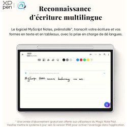 XPPen Tablette Liseuse Couleur 3 en 1, Magic Note Pad, Bloc Note Numerique 10,95 Pouces avec X3 Pro Stylet à 16k(16384) Niveaux 