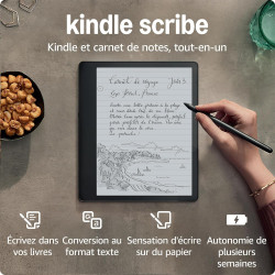 Kindle scribe (2022) - 32 go | le premier kindle et carnet de notes numérique tout-en-un, avec écran paperblanc 10,2" de 300 ppp