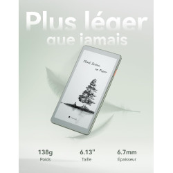 VIWOODS 6,13’’ Carta 1300 AiPaper Reader avec connectivité 4G, liseuse E Ink Ultra-Fine et légère, intégration IA, 300 PPI, lumi