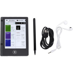 Liseuse électronique 5 pouces, lecteur de livre électronique à écran tactile lcd couleur, wifi, bleutooth, fm, appel vocal, avec