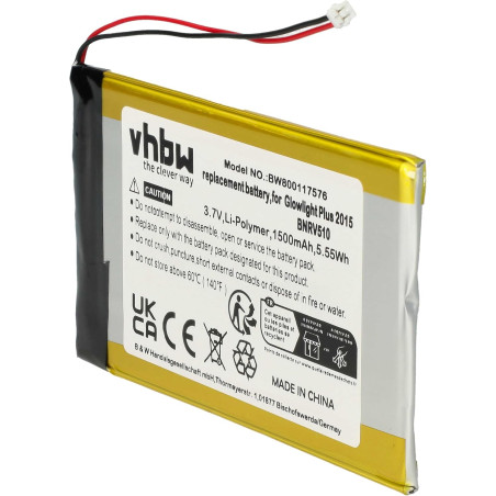 vhbw 1x Batterie Compatible avec Kobo Aura H20 liseuse e-Book Reader (1500mAh, 3,7V, Li-polymère)