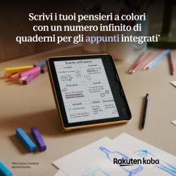 Kobo Libra Colour avec Kobo Stylus 2 | liseuse | écran couleur antireflet et encre Kaleido™ 3.7 | mode sombre | livres audio | é