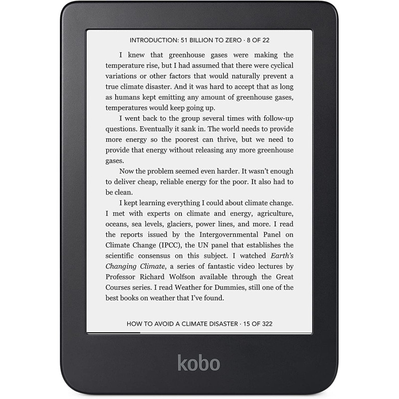Kobo Liseuse Clara 2E. Une façon Plus éco-consciente.Écran Tactile E Ink Carta 1200 HD de 6 po Résolution de 1 448 x 1 072 et 30