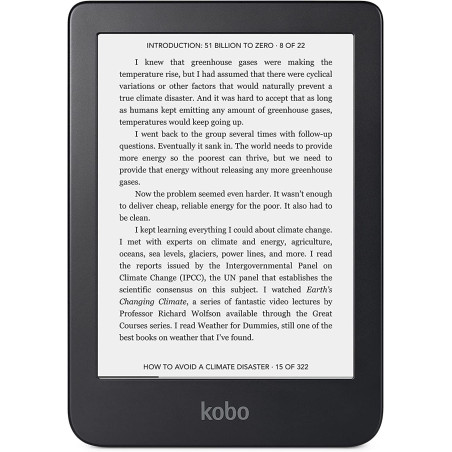 Kobo Liseuse Clara 2E. Une façon Plus éco-consciente.Écran Tactile E Ink Carta 1200 HD de 6 po Résolution de 1 448 x 1 072 et 30