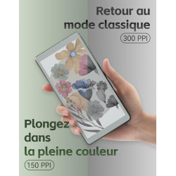 VIWOODS 6,13’’ AiPaper Reader C avec écran Couleur, liseuse E Ink avec lumière Chaude et Froide réglable, Ultra-Fin et léger, in