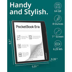 Pocketbook era stardust argent 7'' 16gb plata