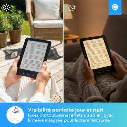 Argentgear® ebook reader avec rétroéclairage | écran tactile e-ink de 6 pouces | mémoire de 4 go pour 3000+ e-books | pocketbook