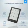 Argentgear® ebook reader avec rétroéclairage | écran tactile e-ink de 6 pouces | mémoire de 4 go pour 3000+ e-books | pocketbook